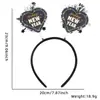 Diadema Temática de Fiesta de Año Nuevo Decoración Festiva Accesorios para Fotos Letra Feliz Año Nuevo Diadema de Estrella de Cinco Puntas