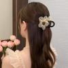 Pinza de Agarre de Sol de Malla con Pedrería Diseño Femenino Nuevo Estilo Pinza de Tiburón para el Cabello Pinza para Recoger la Parte Trasera de la Cabeza