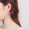 Dilag Clip para Oreja de Plata Esterlina s925 Estilo Coreano Nicho INS Moda Simple Clip para Oreja en X Aretes de Plata para Mujer Combinan con Todo