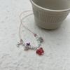 Dulce Mini Niña Collar Mariposa Hielo Rosa Perla Rosa de Alto Valor Elegante para Mujer 2024 Nueva Cadena Clavicular
