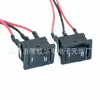 Interruptor de balancín KCD certificado TÜV 33,3 cm Pulgada 15*21 mm 3 pines 2 posiciones Todo negro con cable de 8 cm 6 A