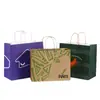 Bolsas de Regalo Navideñas, Bolsas de Papel Personalizadas para Llevar Comida de Panadería y Catering, Bolsas de Empaque Biodegradables de Papel Kraft