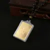 Colgante mantra Chian colgante sello de seguridad suministros colgante de unión mantra Chian Gran Compasión Mantra cadena de cuentas de escritura