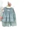 Conjunto de Mezclilla para Niña 2026 Verano Nuevo Estilo Bebé Niña Lavado Suave Mezclilla Sin Mangas Top Pantalones Casuales Conjunto de Dos Piezas