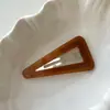 Pinza para el pelo de acetato elegante estilo coreano, clip lateral de triángulo hueco, pasador de gama alta, clip para flequillo, accesorio para el cabello