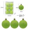 Nueva bola de Navidad al por mayor transfronteriza color macarrón bola agrietada accesorios de decoración para árbol de Navidad 6cm 8cm Paquete de 6