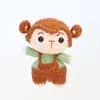 Colgantes Llavero de los Doce Animales del Zodiaco, Llaveros de Animales Tejidos a Mano, Dijes para Bolsos Tejidos, Artículos de Crochet Hechos a Mano Terminados