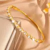 Pulsera de Acero de Titanio para Mujer, Lujo Ligero, No se Desvanece, Pulsera de Acero Inoxidable de Moda de Gama Alta con Diamantes, Pulsera de Joyería Simple y Versátil