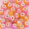 Cuentas redondas de agujero grande de 14 mm de color flash fino, cuentas planas de rueda de resina, venta al por mayor de fabricantes de accesorios de joyería hechos a mano para bricolaje