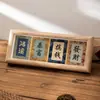Mini Porta-Retrato de Mesa Song Jin Pintura Caligráfica Núcleo Porta-Retrato Cartão Decorativo Moldura para Fotos Estilo Chinês Ornamentos de Bom Presságio Não