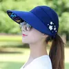 Nuevo Sombrero de Sol Plegable con Visera Grande, Resistente al Viento, Borde Amplio, Sin Parte Superior, Protector Solar para Exteriores, Sombrero de Sol Vacío
