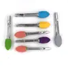 En stock clip creativo para alimentos de acero inoxidable de 7 pulgadas clip para alimentos de silicona mini clip de silicona antideslizante de silicona