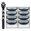 Aparelho de barbear manual com lâminas de três camadas, universal para Gillette Fusion 3, lâmina de barbear masculina, barbeador de barba, transfronteiriço