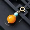 Contas redondas de ágata de cristal natural, pequenos pingentes, acessórios para pulseiras, colares, acessórios DIY, fechos universais, pingentes de bolsa