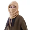 Bufanda de Cuello para Mujer de Invierno Máscara Sombrero Integrado con Forro Polar, Cobertura Gruesa para la Cabeza, Protección para los Oídos, Sombrero de Algodón a Prueba de Viento, Accesorio Cálido para Ciclismo