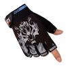 Guantes de Medio Dedo con Cabeza de Lobo para Hombres, Equitación, Deportes al Aire Libre, Fitness, Antideslizantes, Transpirables, Montañismo, Bicicleta, Fitness, Guantes para Exteriores, Mujeres