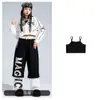 Ropa de Jazz Hip-Hop para Niñas Traje de Gato para Baile Callejero de Jazz Pasarela Ropa de Práctica y Presentación para Grupos de Chicas a la Moda