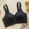 Sutiã feminino sem costura, sem aro, para seios pequenos, push-up, fino, anti-flacidez, suporte lateral, modelador, levantador, sutiã de suporte macio