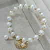 Pulsera de Cristal de Perla de Agua Dulce Estilo Coreano, Pulsera de Concha Micro-Incrustada Conservadora del Color para Mujer, Venta al por Mayor de Joyería