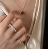 Anillo de circón con diseño de nicho, pequeño y fresco, anillo de dedo sencillo, elegante, ligero y de lujo, nuevo producto.