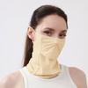 Mascarilla de Hielo de Seda para Protección Solar de Verano, Mascarilla Ligera para Ciclismo al Aire Libre, Malla de Nailon Transpirable para Sombrear, Protección Deportiva para el Cuello, Mascarilla con Cuelgaorejas