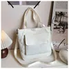 Nova moda outono de 2026 bolsa de ombro transversal casual estilo coreano de grande capacidade simples para estudante