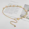 Cadena de Cintura Retro con Patrón de Concha Metálica Europea y Americana para Mujer, Cinturón Decorativo Versátil para Vestido y Traje para Mujer