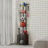 Sala de Estar Equipamento Esportivo Rack de Armazenamento Preto Aço Carbono Rack de Armazenamento para Tapete de Yoga Academia Basquete Rack de Ferro de Chão