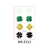 Nuevo Producto Transfronterizo: Calle. Pegatinas de Tatuaje de Brillo del Día de San Patricio, Pegatinas de Tatuaje de Trébol para Fiesta del Festival Irlandés