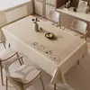 Toalha de mesa estilo Wabi-sabi, à prova d'água e de óleo, sem lavagem, novo modelo 2026, jogo americano, luxo leve com toque de alta qualidade, protetor de mesa em PVC
