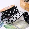 Cinta de tela con lunares de onda de dos colores para falda, accesorios para el cabello con lazo DIY, embalaje de pastel de flores, correa de lunares con borde ondulado