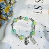 Pulsera de Mariposa de Cristal Ojo de Gato Douyin para Mujer Diseño Nicho Ins Pulsera Luz de Luna Gris Pulsera DIY Regalo para Estudiante