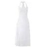 Vestido Feminino Elegante de Gola Alta Amarelo Limão de Comprimento Médio, Moda Elegante 2026, Europeu e Americano, Atacado