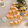 Acrílico transparente independente Cupcake Stand Dessert Tower Advanced Cupcake Display Stand Pastry Display Stand
