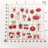 1 Peça de Acessório de Joia Esmaltado Vermelho, Peixe Marinho Animal Esmaltado DIY Pingente de Colar Pulseira Acessório de Joia Atacado