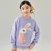 100% LanaConejito Lindo Otoño/Invierno 2026 Suéter de Lana Grueso de Doble Capa Estilo Coreano para Niñas
