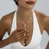 Moderna Nueva Cadena para Clavícula con Colgante de Perlas de Imitación en Forma de Y para Mujer, Versátil Cadena Sencilla con Borla, Accesorios de Novia