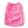 Ropa para mascotas al por mayor chaleco de algodón para perro color sólido DIY Jersey espalda perro grande color sólido primavera y verano delgado