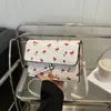 Bolso de Moda Cereza Fresca para Mujer Primavera/Verano 2025 Nuevo Bolso Cruzado de Moda para el Trabajo Bolso Cuadrado Pequeño Dulce y Elegante