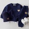 Conjunto de Ropa para Bebé Niño Primavera y Otoño 2026 Nueva Ropa de Primavera para Bebés Niños y Niñas Ropa de Oso de Dibujos Animados Conjunto de Dos Piezas Sudadera