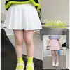 Falda plisada estilo académico para niñas, falda corta blanca JK para estudiantes de primaria, adecuada para niños mayores en primavera y otoño
