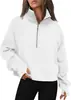 Ropa Deportiva Cruzada Europea y Americana Otoño e Invierno 2025 para Mujer, Ropa de Yoga con Media Cremallera, Sudadera de Forro Polar con Cuello Alto, Sudadera de Forro Polar