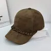 Gorra de Béisbol de Gamuza de Diseñador Nicho Estilo Japonés para Mujer, Versátil Moda Casual Otoño e Invierno Encaje Retro Pico de Pato para Hombre
