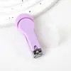 Cortador de Unhas Cor Macaron com Logo Personalizado Tesoura de Unha Pacote Único Portátil para Manicure em Casa Cortador de Unhas Anti-Salpico