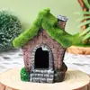 Paisajismo de acuario personalizado piedra de musgo artificial musgo falso cráneo flockeado para escondite decoración manualidades de acuario