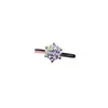 Anel de diamante moissanite cor ouro rosa tamanho ajustável 1 quilate Alto Padrão seis garras Anel botão