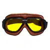 Gafas Cardin gafas retro gafas de motocicleta gafas Harley gafas protectoras gafas T10 cuero marrón montura negra