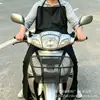 Capa à Prova de Vento para Motocicleta com Quadro Baixo Curvo, Protetor de Cintura Dividido de Verão para Veículo Elétrico, Abertura Dividida para Proteção Térmica e Contra o Vento