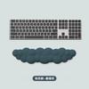 Alfombrilla de ratón de silicona con teclado en forma de nube, almohadilla de muñeca de cuero con espuma viscoelástica y soporte para la palma de la mano, almohadilla de ratón para ordenador y oficina