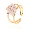 Anillo de Alambre de Cristal Natural Nuevo de Verano Anillo de Piedra Cruda Irregular Anillo Hecho a Mano Accesorios de Piedras Naturales de Colores Venta al por Mayor